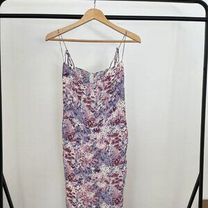 Reformation - Kourtney Purple Floral Midi Dress
